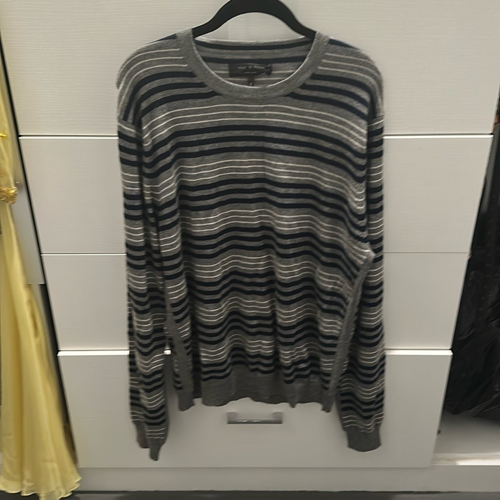 Rag and Bone striped light weight wool sweater